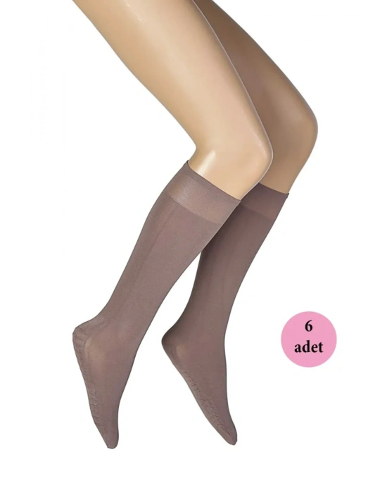 6 Adet Masaj Kadın Çorap Vizon 86