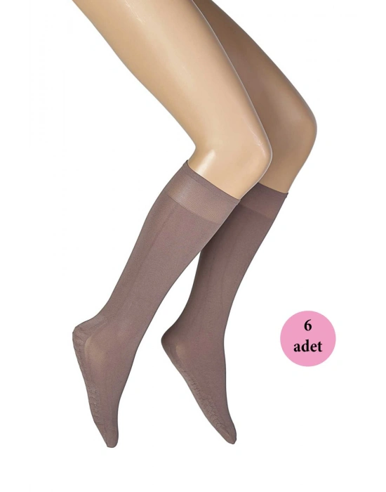 6 Adet Masaj Kadın Çorap Vizon 86