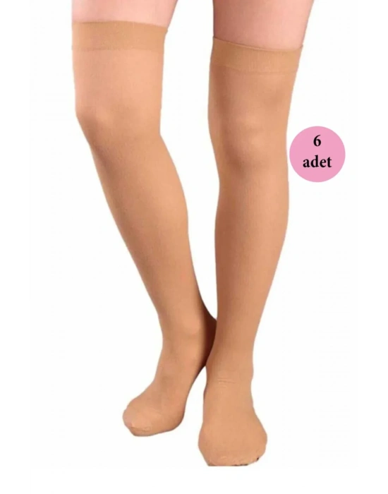 6 Adet Mus Kaçmaz Lastikli Çorap 70 denye 38 Bronz