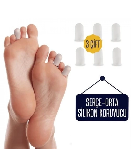 6 ADET Serçe Parmak İçin Silikon Koruyucu
