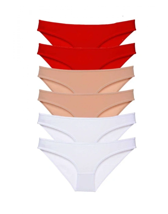 6 adet Süper Eko Set Likralı Kadın Slip Külot 547
