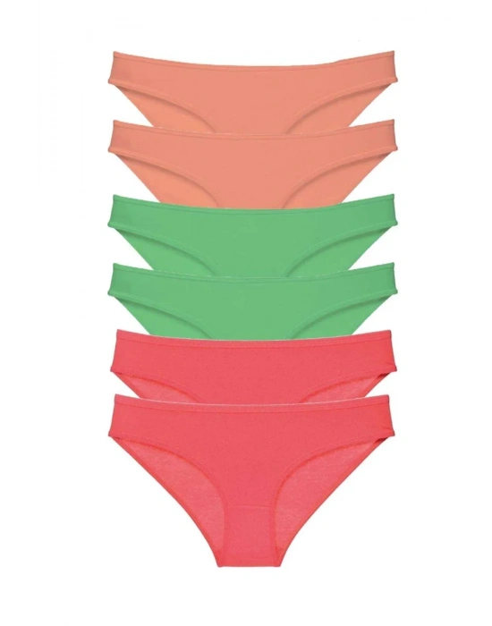 6 adet Süper Eko Set Likralı Kadın Slip Külot 549