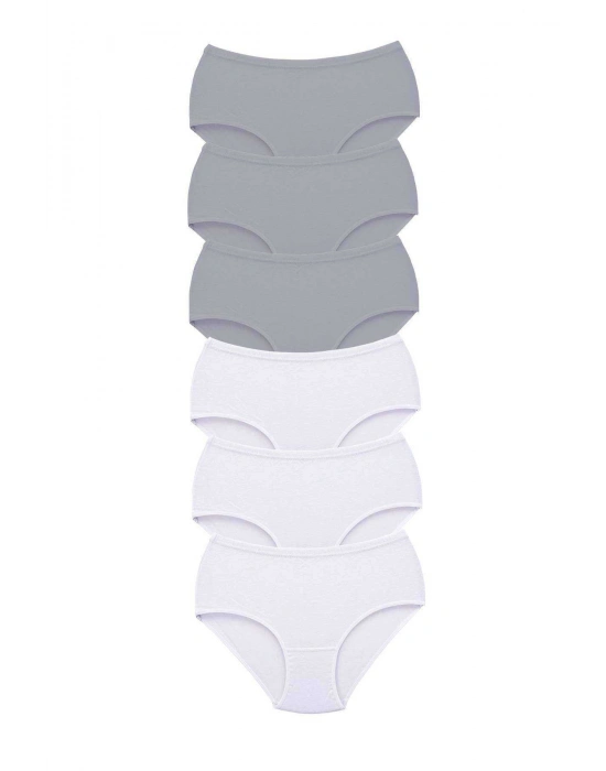 6 Adet Tutku Kadın Yüksek Bel Bato Kalın Lastik Külot S10