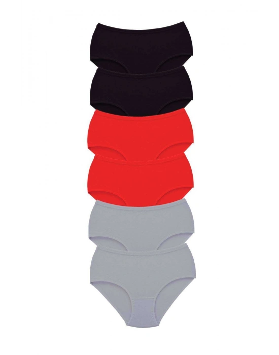 6 Adet Tutku Kadın Yüksek Bel Bato Kalın Lastik Külot S12