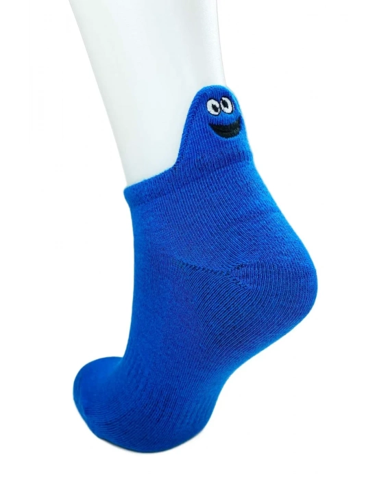 6 Çift Emoji Desen Nakış Baskılı Kadın Pamuklu Bilek Çorap