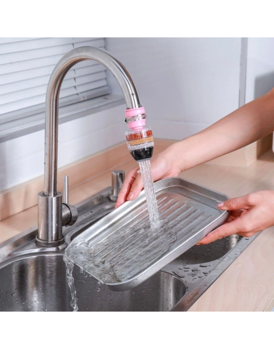 ®  6 Katmanlı Musluk Ucu Filtreli Su Tasarruflu Hijjenik Musluk Başlığı