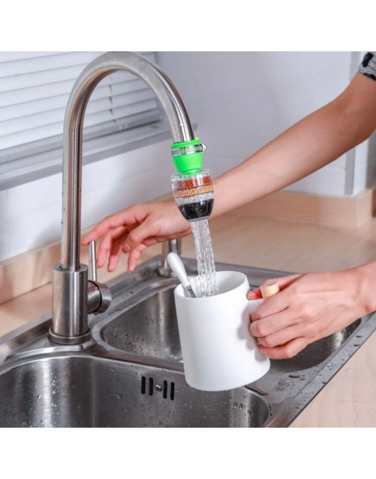 ®  6 Katmanlı Musluk Ucu Filtreli Su Tasarruflu Hijjenik Musluk Başlığı