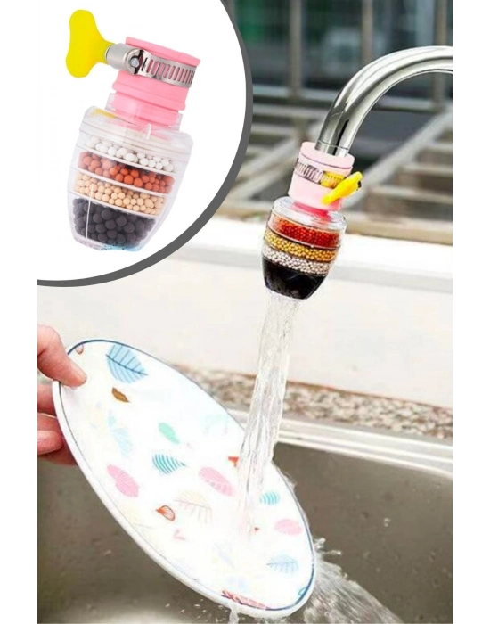 ®  6 Katmanlı Musluk Ucu Filtreli Su Tasarruflu Hijjenik Musluk Başlığı