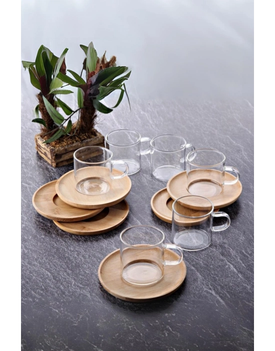 6 Lı Cam Çay Fincanı Seti 200 ml