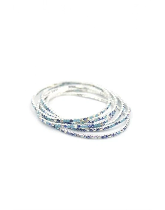 6lı Lastikli Bileklik - Mavi