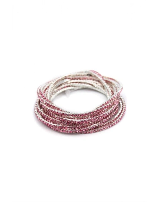 6lı Lastikli Bileklik - Pembe