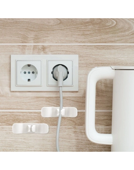 ®  6lı Pratik Kablo Toparlayıcı Yapışkanlı Klips Mutfak Air Fryer Kettle Kahve Tost Makinası