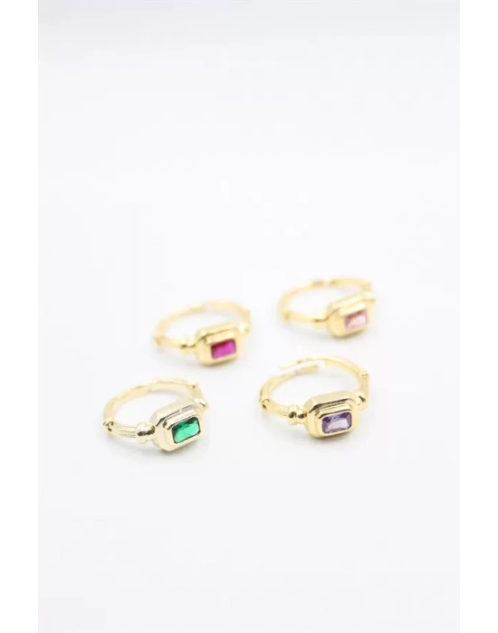 6lı Taşlı Yüzük Seti - Altın