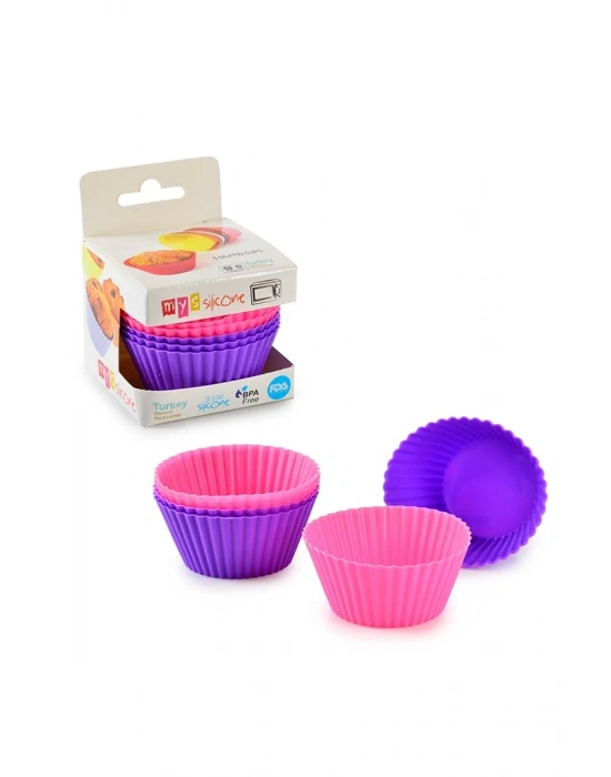 6Lı Tırtıklı Silikon Muffın Kabı Royaleks-MYS106