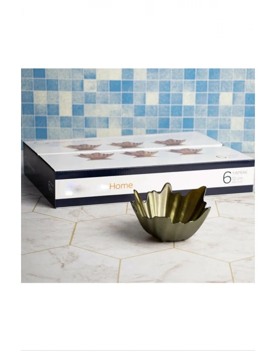 6lı Yaprak Şekilli 13 cm. Cam Kase Royaleks-SMG05926