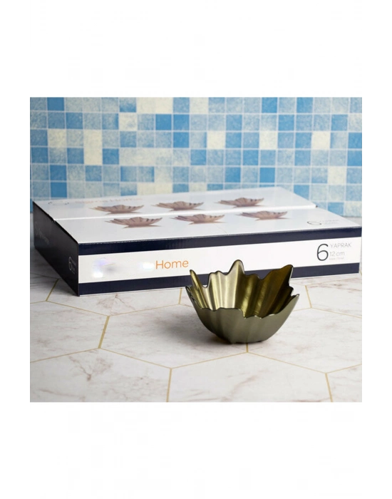 6lı Yaprak Şekilli 13 cm. Cam Kase Royaleks-SMG05926
