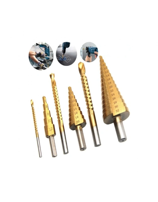 6 Parça Kademeli Matkap Ucu Seti