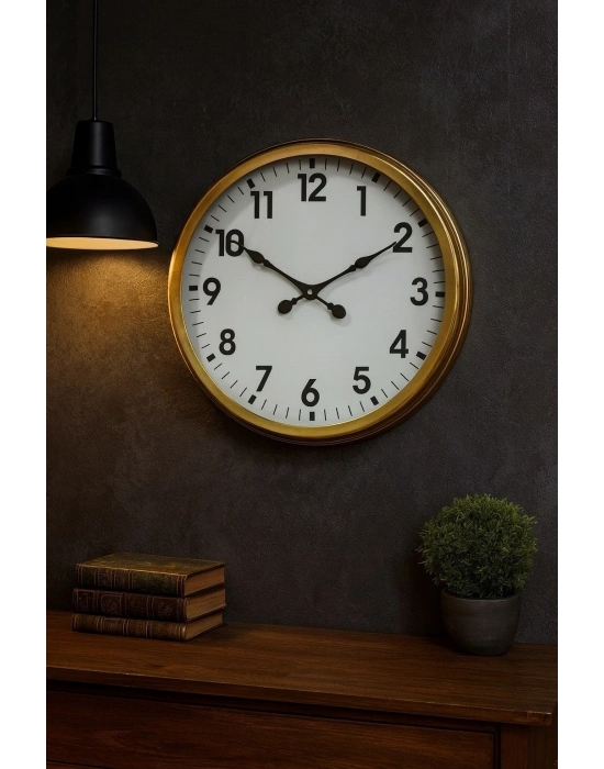 ® 60 cm Eskitme Metal Standart Duvar Saati