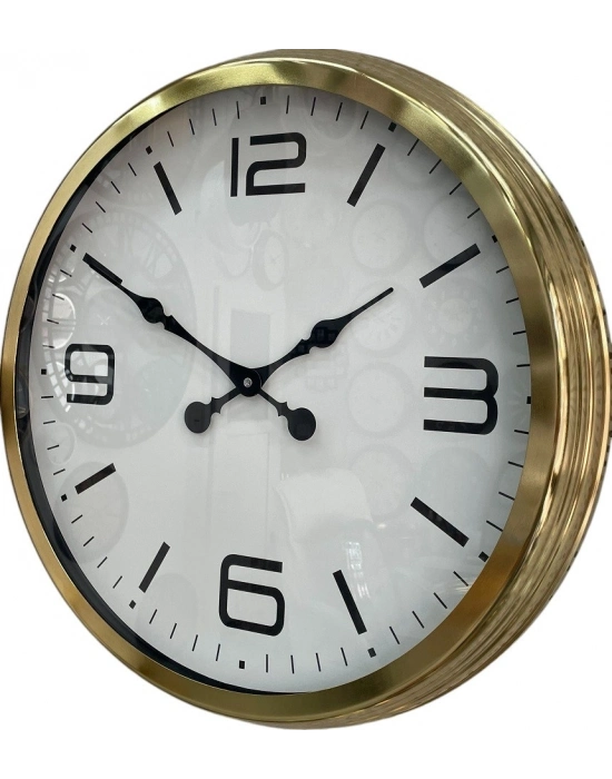 ® 60 cm Gold Metal Dekoratif Duvar Saati