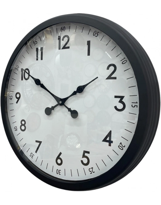 ® 60 cm Siyah Dekoratif Metal Duvar Saati