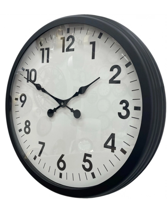 ® 60 cm Siyah Metal Duvar Saati