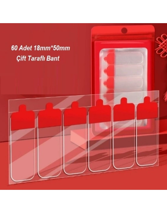 60 Parça Kolay Açılır Güçlü Çift Taraflı Bant 18mm*50mm