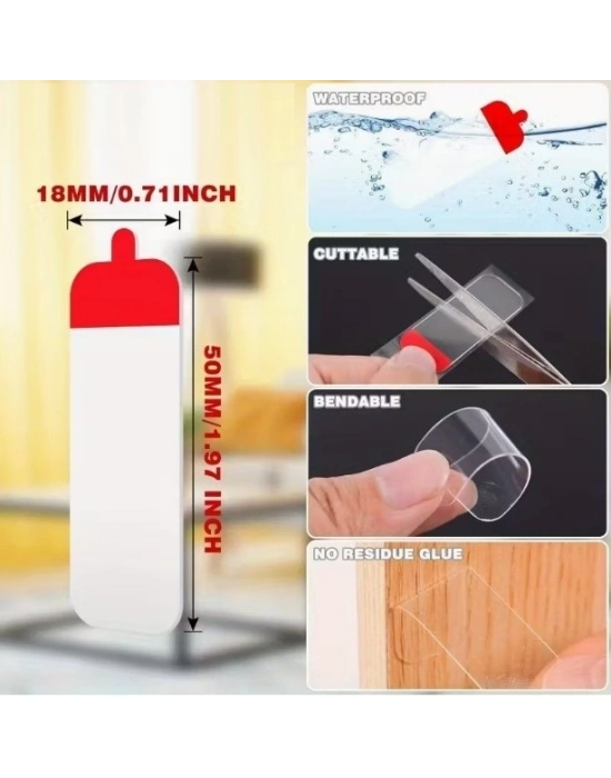 60 Parça Kolay Açılır Güçlü Çift Taraflı Bant 18mm*50mm