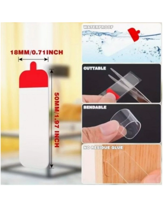 60 Parça Kolay Açılır Güçlü Çift Taraflı Bant 18mmx50mm