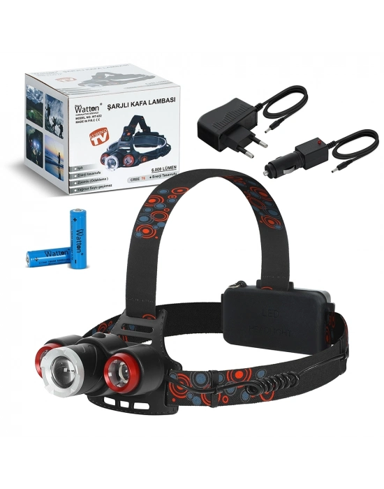 6000 Lümen Şarjlı Kafa Lambası Wt-632