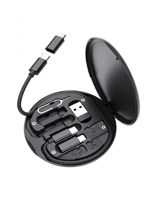 ®  60w Destekli Kablo Kutusu Seyahat Kablo Seti 5i 1 arada USB Type-C Şarj Kablosu Seti