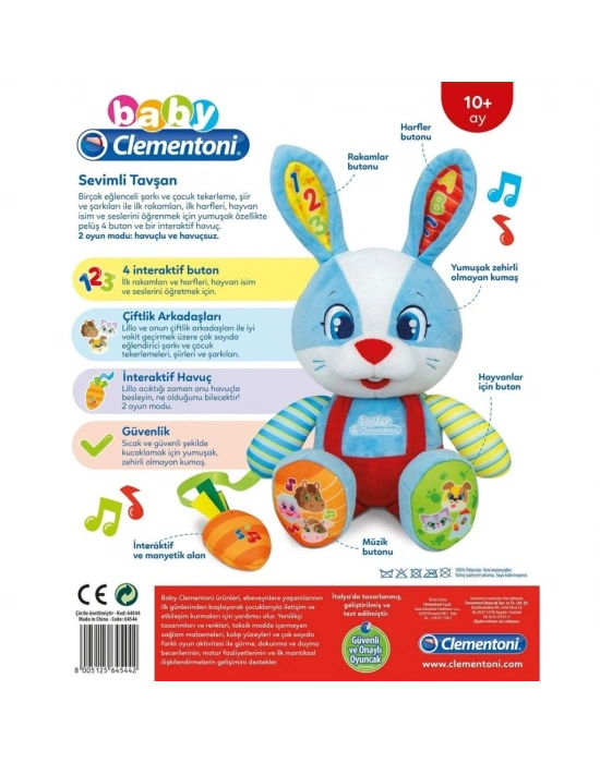 64544 Baby Clementoni Sevimli Tavşan +10 ay