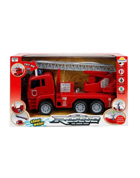 ® 66110 Maxx Wheels Sesli ve Işıklı Su Fışkırtan İtfaiye Aracı 24 cm