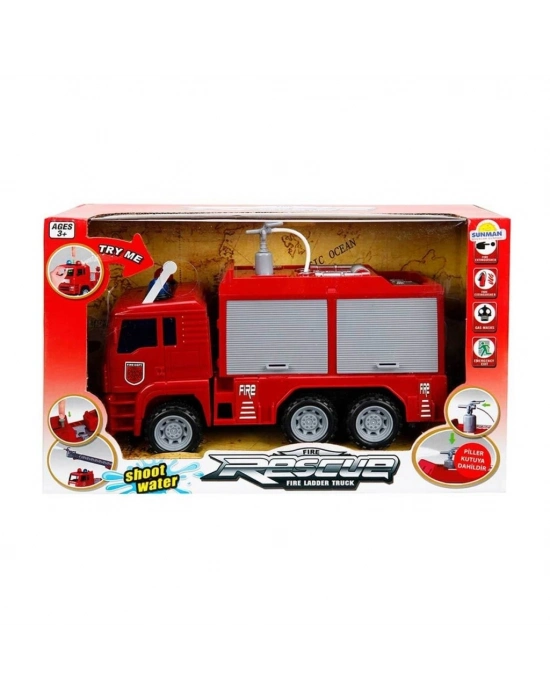 ® 66110 Maxx Wheels Sesli ve Işıklı Su Fışkırtan İtfaiye Aracı 24 cm