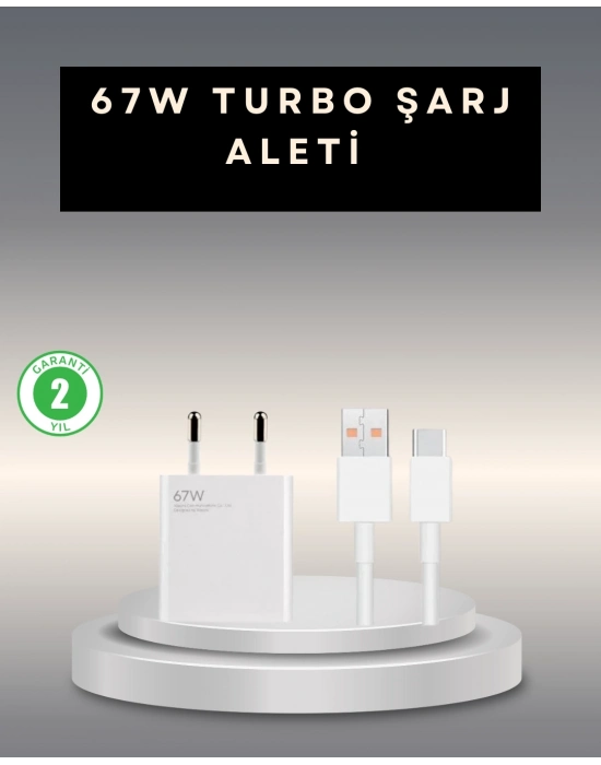 67 Watt Type C Şarj Adaptörü Poco X3 X4 X5 Pro Uyumlu