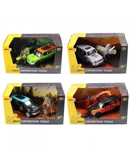 6843-2D - ÇEKBIRAK ARABA DİNAZOR FİGÜRLÜ KUTULU 4