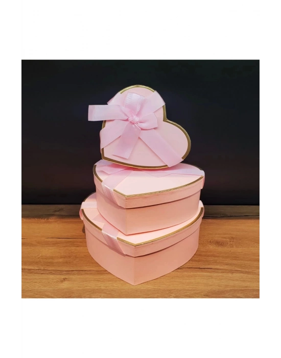 3Lü Kalp Hediye Kutusu: Sevdiklerinize Sürpriz Yapın! - Sevgililer Günü Için Mükemmel Seçim!