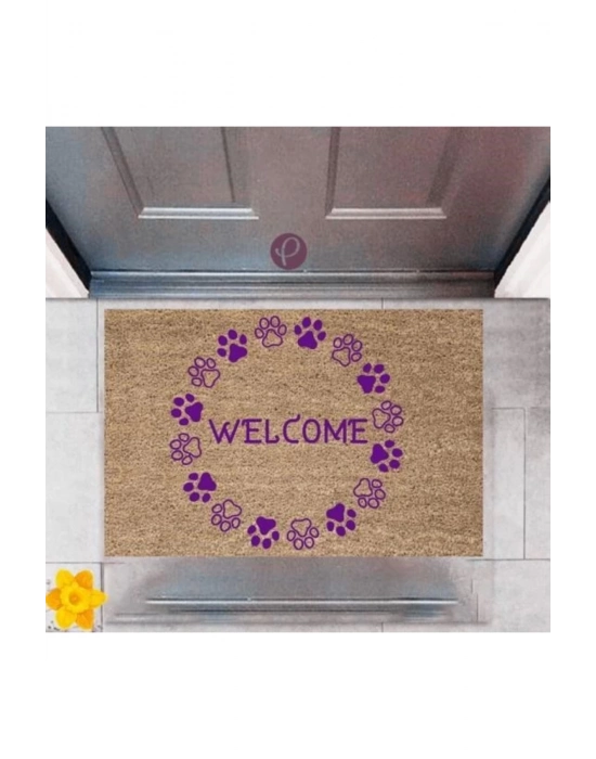 Bfs Kapı Önü Paspası Dekoratif Dijital Baskı Welcome P-2471