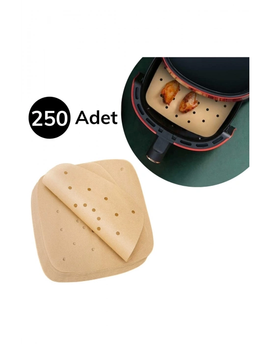 Bfs 250 Adet Air Fryer Pişirme Kağıdı Tek Kullanımlık Hava Fritöz Yağ Geçirmez Yapışmaz Gıda Pişir