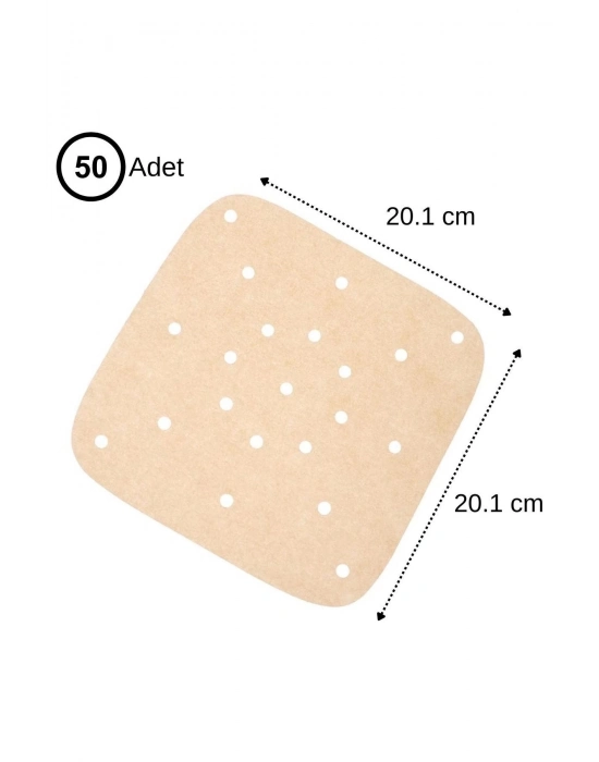 Bfs 250 Adet Air Fryer Pişirme Kağıdı Tek Kullanımlık Hava Fritöz Yağ Geçirmez Yapışmaz Gıda Pişir