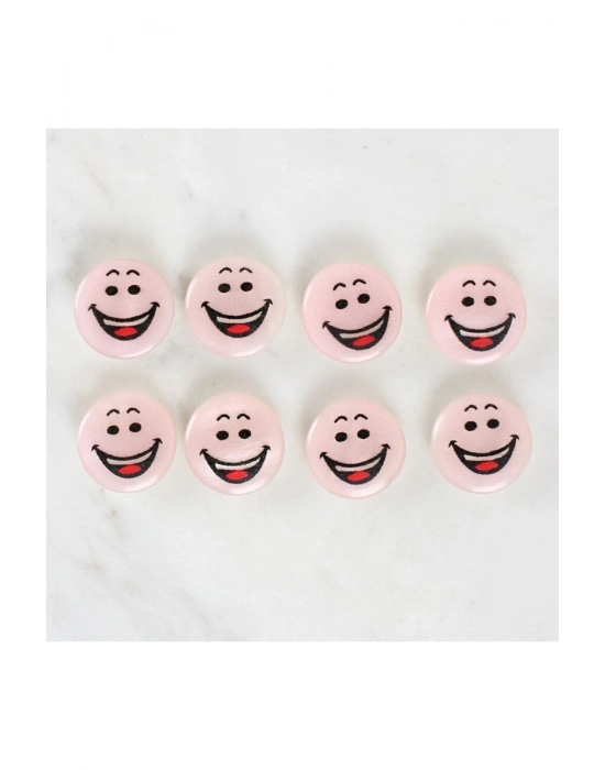 Loren Crafts 8li Gülen Yüz Düğme - 1025