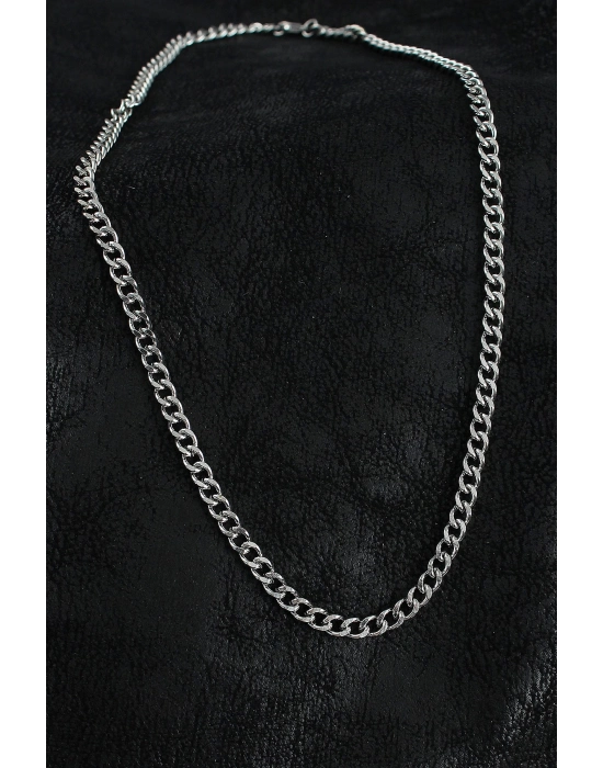 BFS 316L Çelik Klasik Zincir Model Gümüş Renk Erkek Kolye