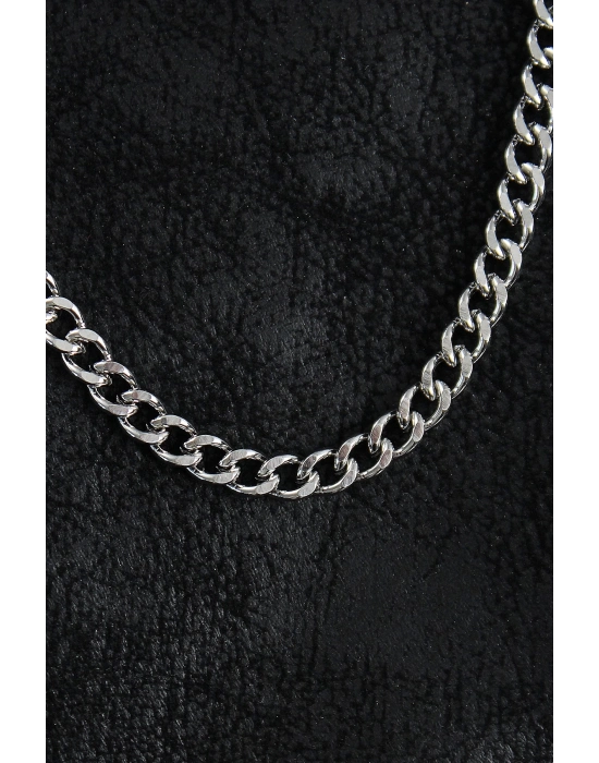 BFS 316L Çelik Klasik Zincir Model Gümüş Renk Erkek Kolye