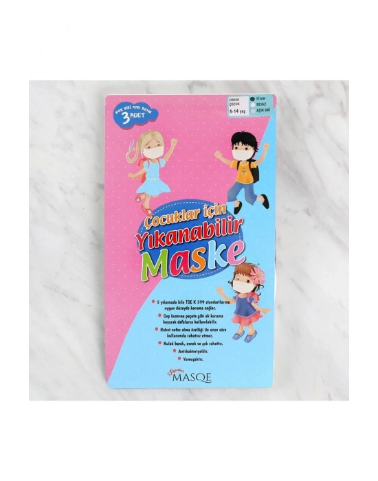 Bfs Erkek Çocuklar Için Yıkanabilir Maske 8 - 14