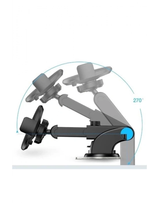 Bfs 360 Derece Dönen Torpido Üstü Uzunluk Ayarlamalı Vantuzlu Teleskopik Araç Telefon Tutucu