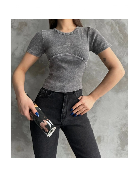 Nakis Islemeli Asit Yikamali Bluz – Uygun Fiyatlı, Hızlı Kargo, Trend Ürün - Şık Tasarım - Şık Ta...