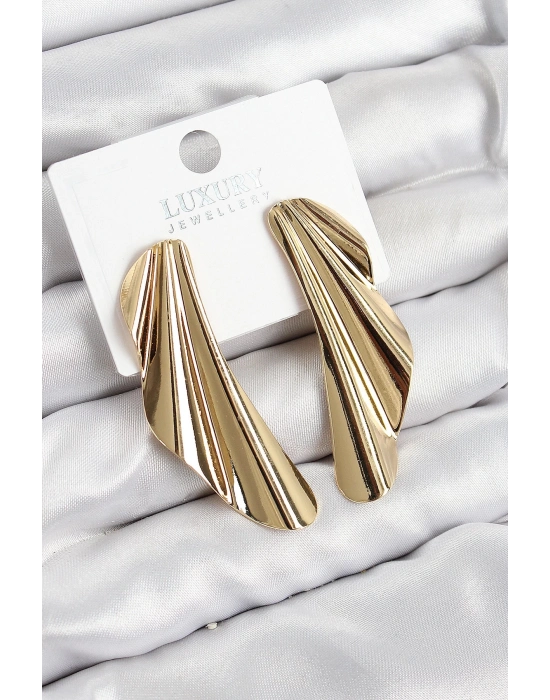 Bfs Pirinç Tül Model Gold Renk Kadın Küpe