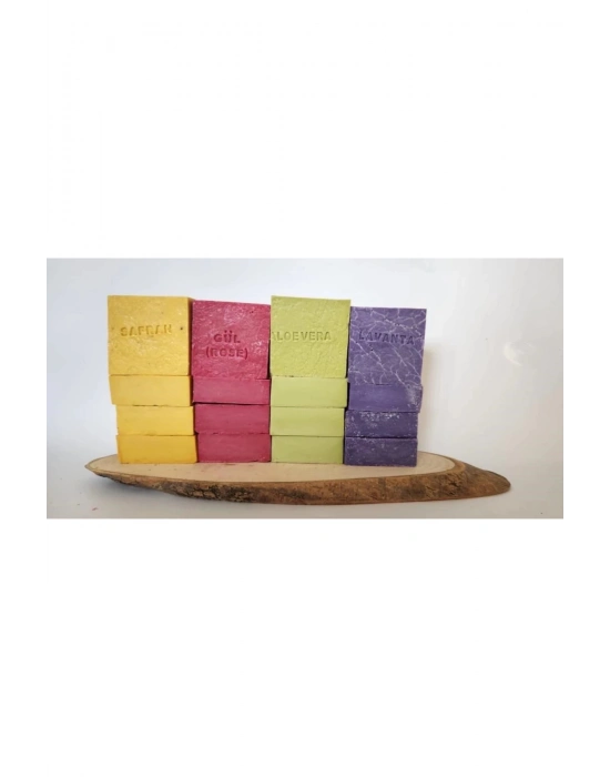 Bfs Doğal Üretim Sabunu Karışık (Safran-Gül-Lavanta-Aleovera)16Lı Set