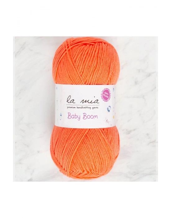 La Mia Baby Boom Neon Turuncu El Örgü İpi - 1212 - 34109