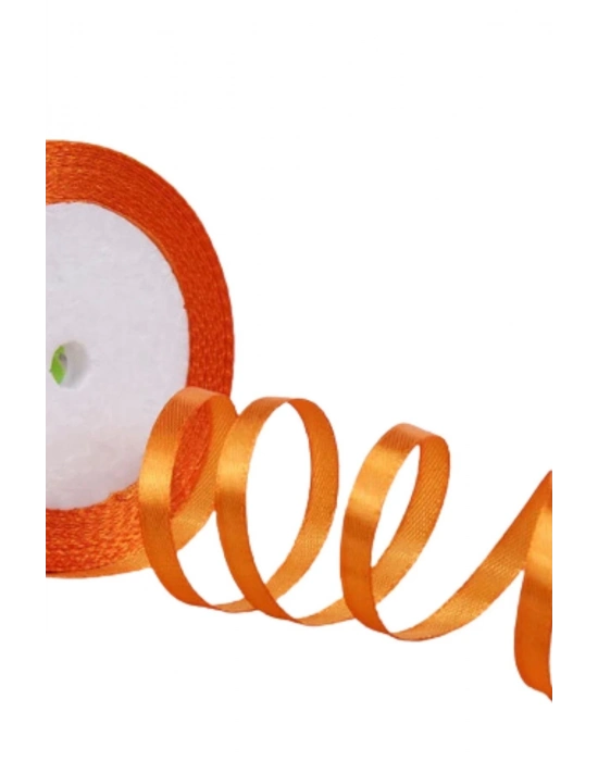 Bfs Saten Kurdele 6 Mm Orange 10 Metre