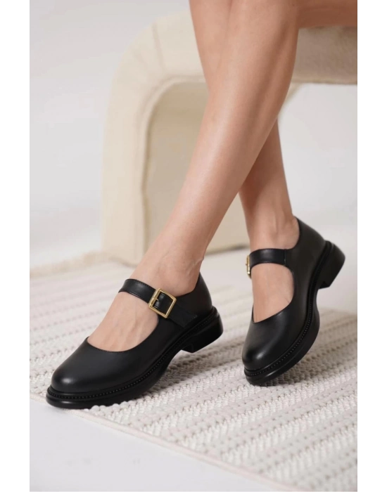 Siyah Cilt Oxford Ayakkabı